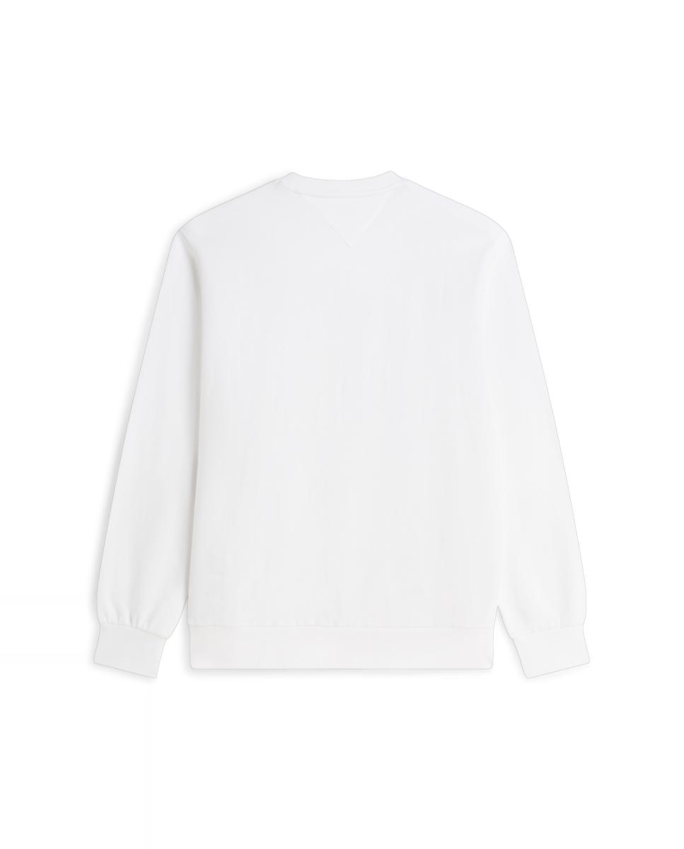 Sweatshirt com Gola Redonda Branco-5