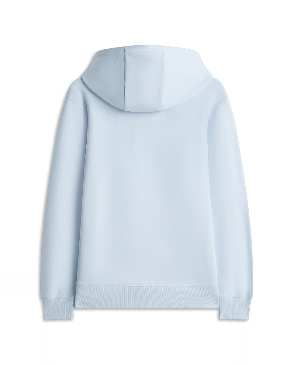 Sweatshirt Básica com Capuz Azul-celeste-6