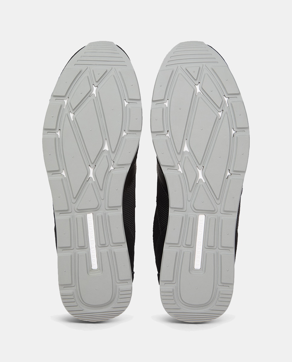 Sapatilhas Tipo Running Lisas Preto-5