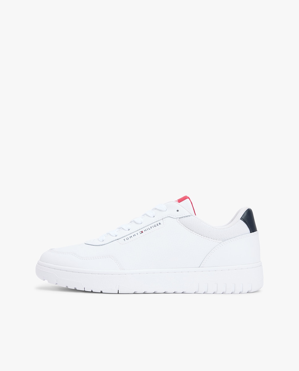 Sapatilhas Lisas com Detalhes da Marca Branco-2