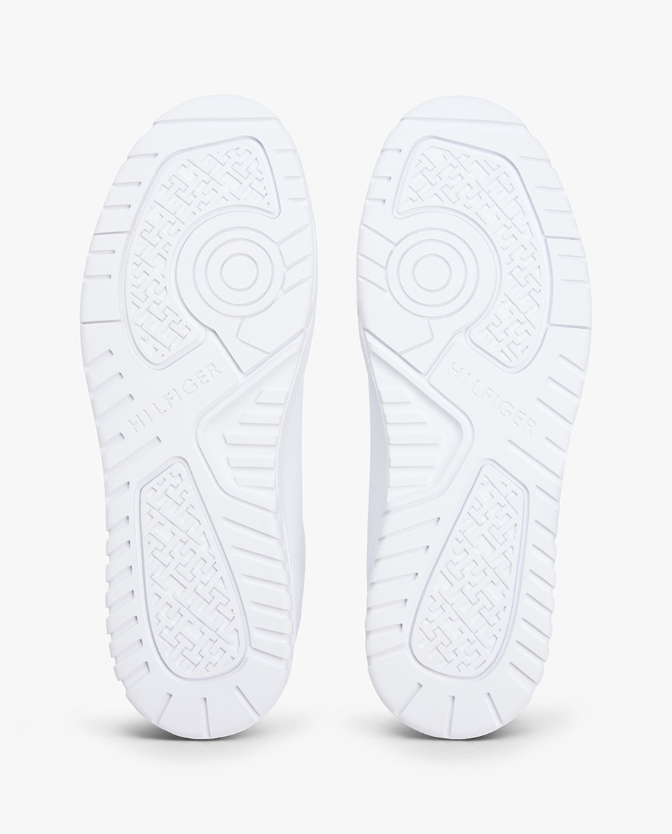 Sapatilhas Lisas com Detalhes da Marca Branco-4