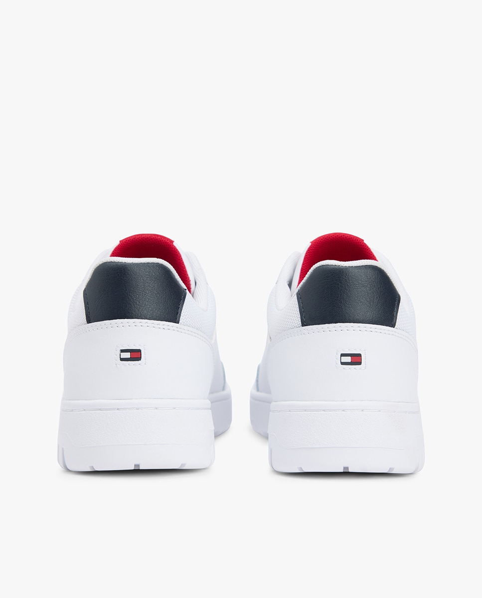 Sapatilhas Lisas com Detalhes da Marca Branco-5