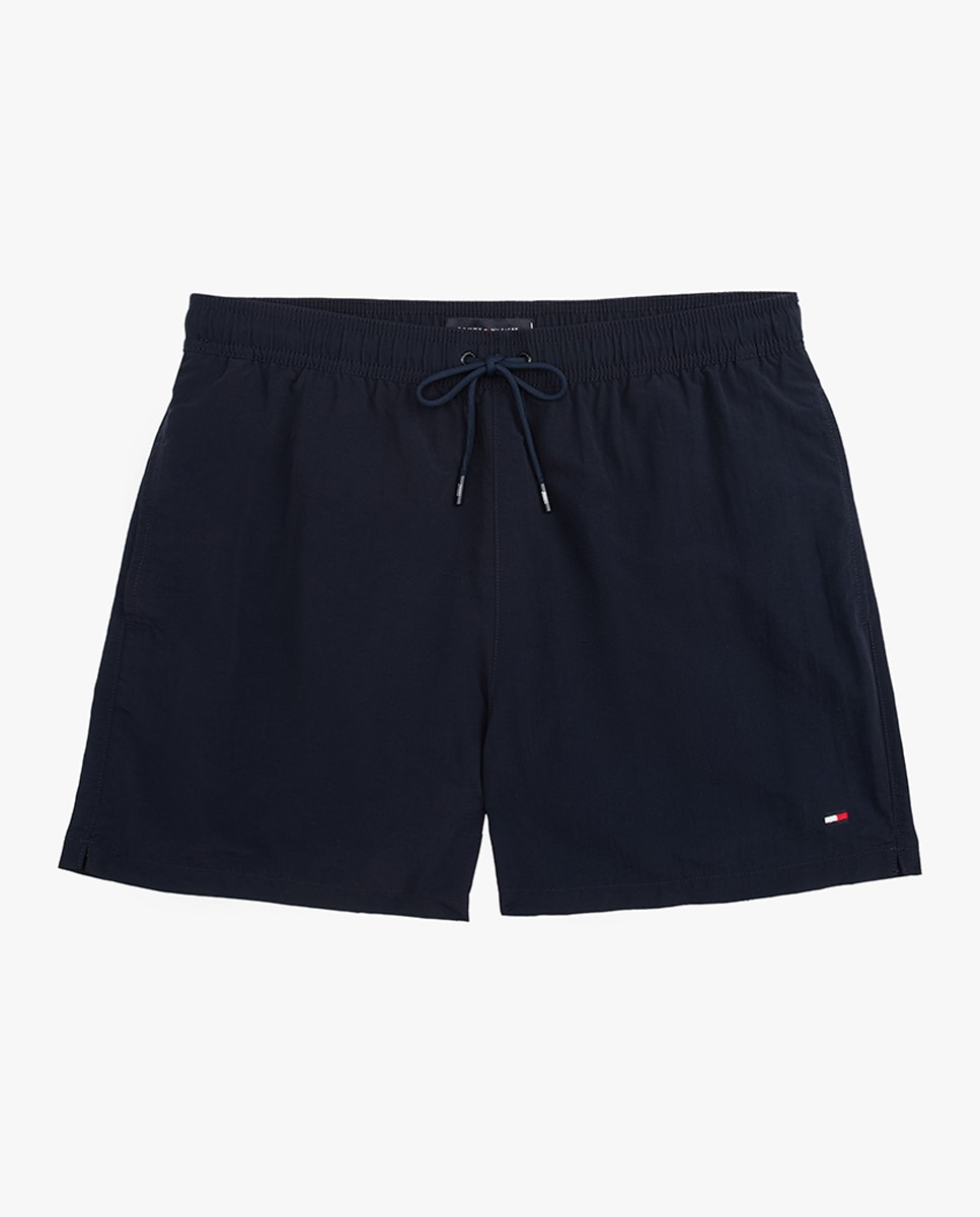 Calções de Banho Lisos com Cintura Ajustável Azul-marinho-4
