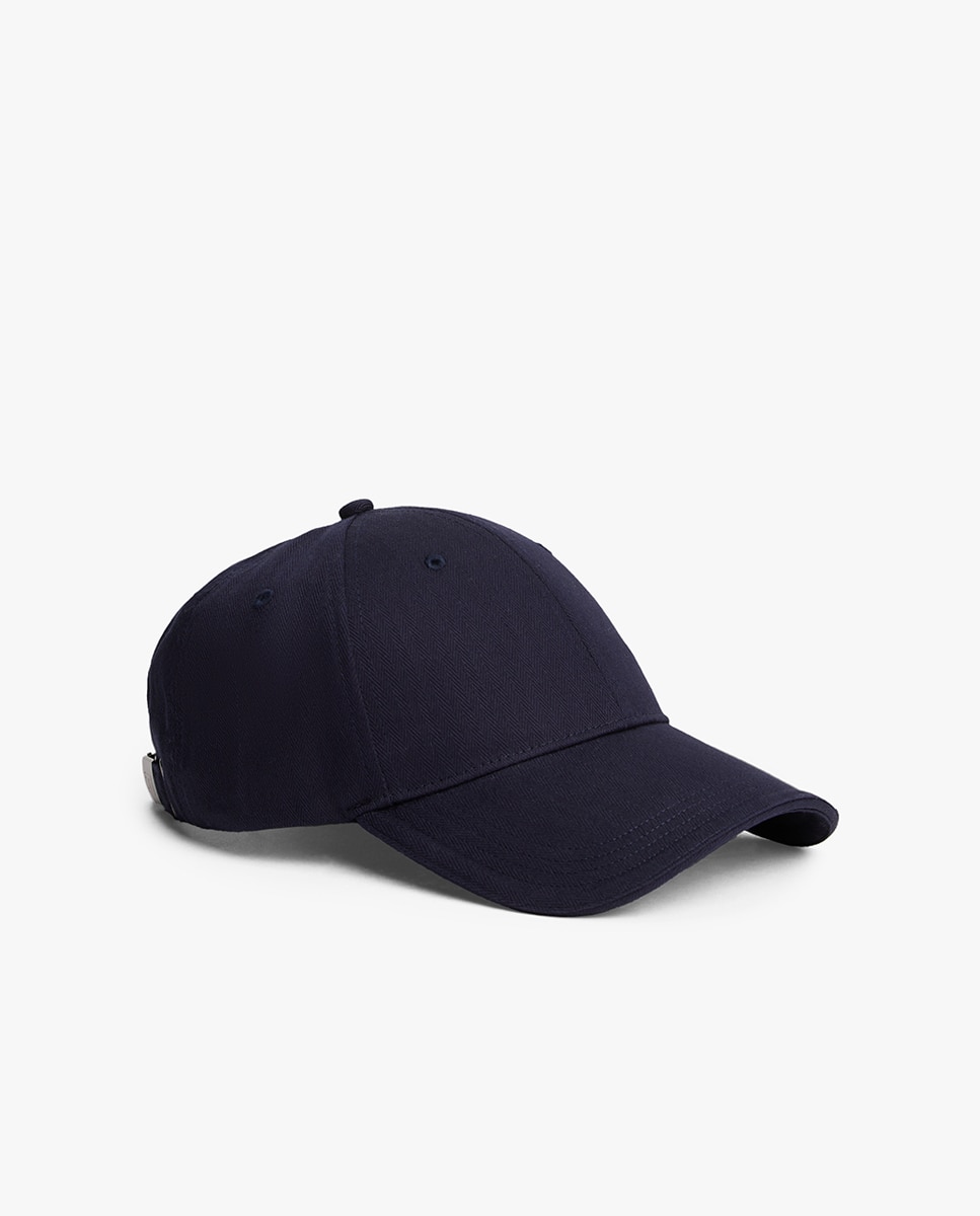 Boné Liso com Logótipo Metálico Azul-marinho-1