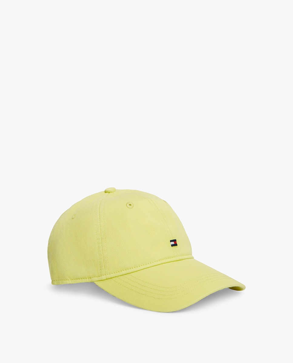 Boné de Algodão com Logótipo de Bandeira Bordada Amarelo-1