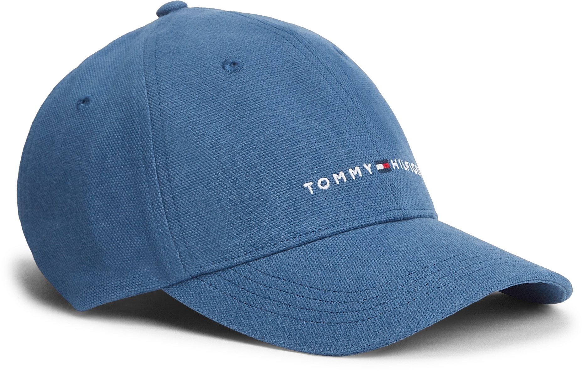 Boné de Algodão com Branding Bordado Azul-índigo-1