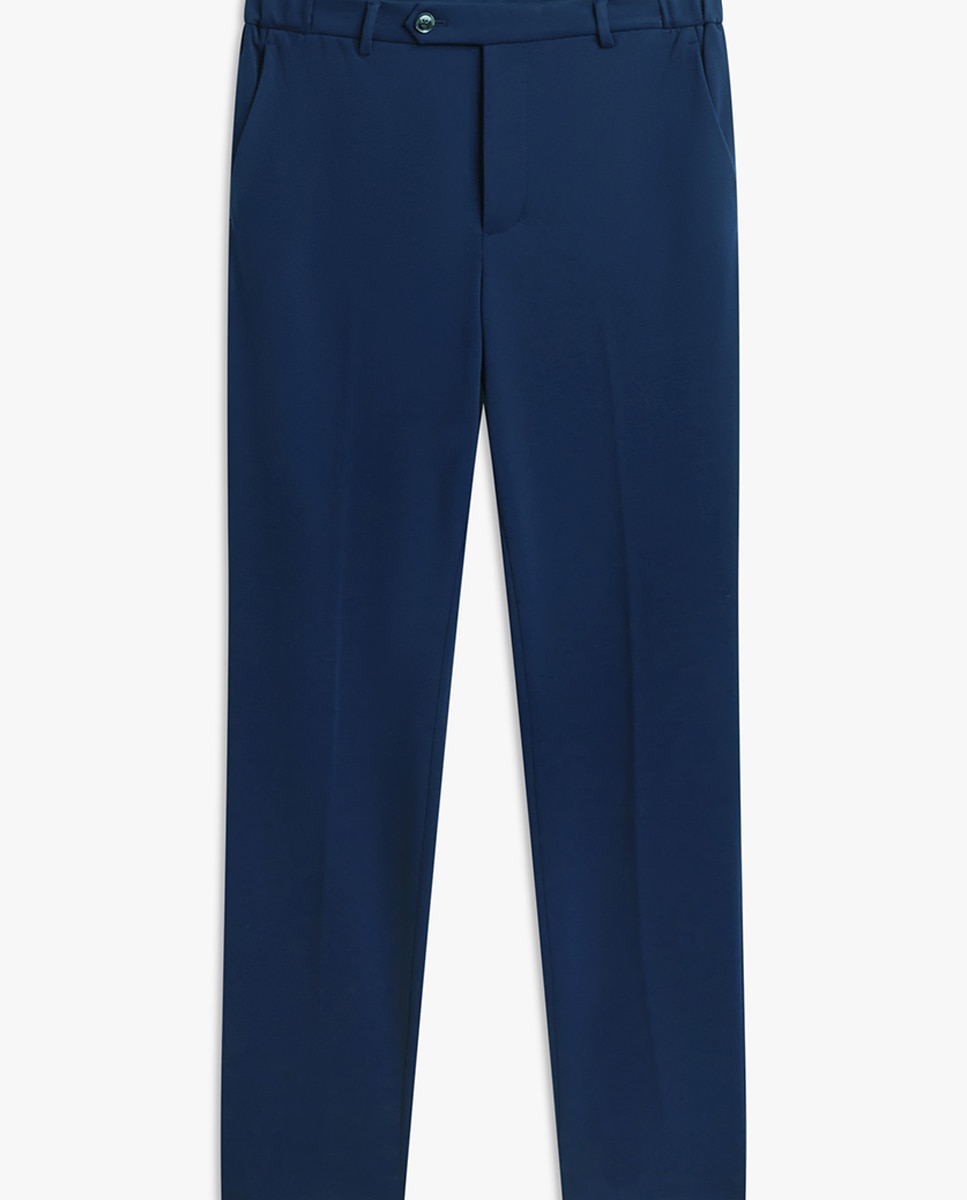 Calças de Malha Milano Regular Fit Azul-marinho-5