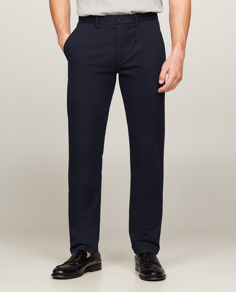 Calças Chino Denton Regular Fit Azul-marinho-2