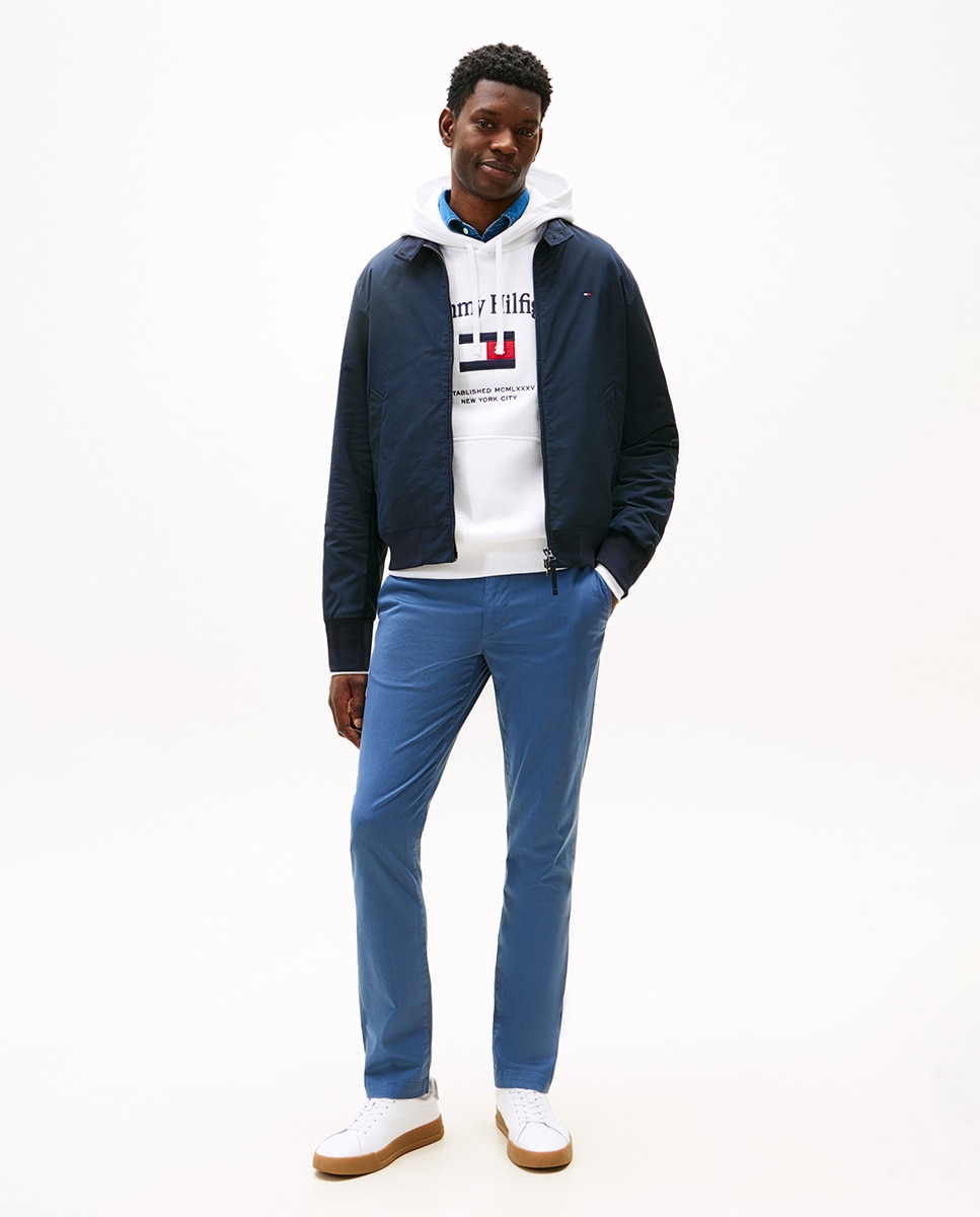 Calças Chino Slim Fit Bleecker Azul-índigo-1