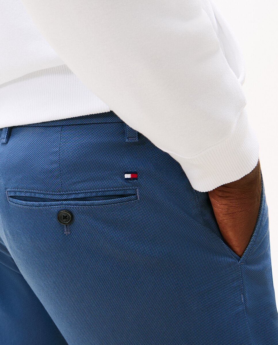 Calças Chino Slim Fit Bleecker Azul-índigo-4