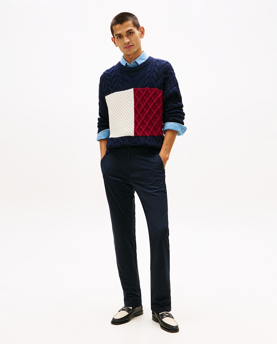 Pantalón de caballero técnico tipo chino - Tommy Hilfiger - Azul marino Azul marino-1