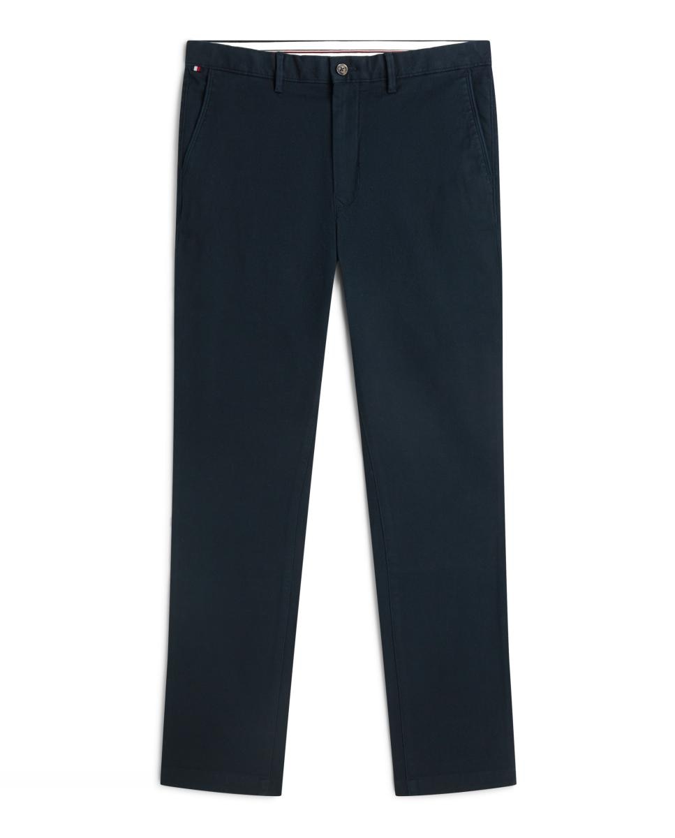 Calças Skinny Fit com Estrutura Azul-marinho-1