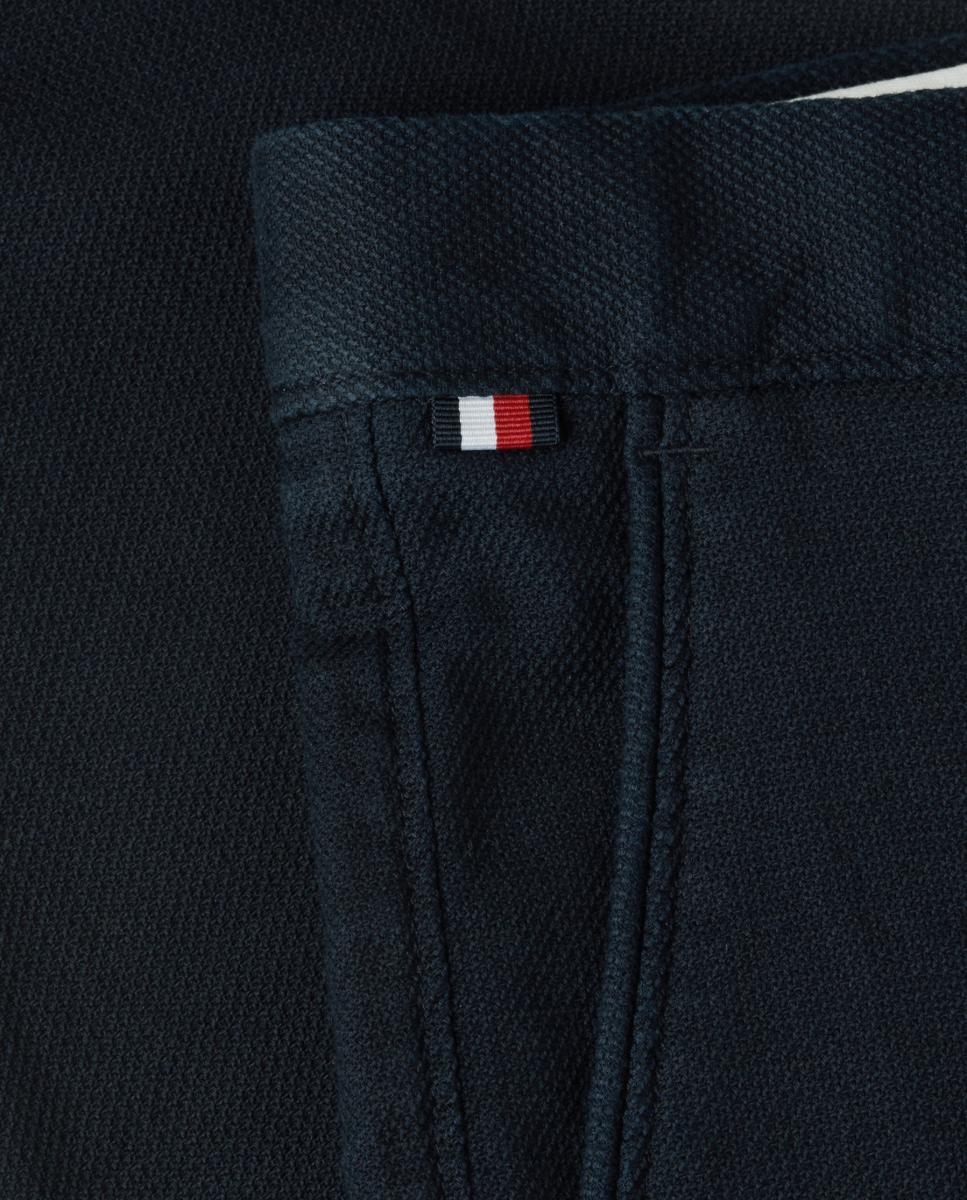 Calças Skinny Fit com Estrutura Azul-marinho-3
