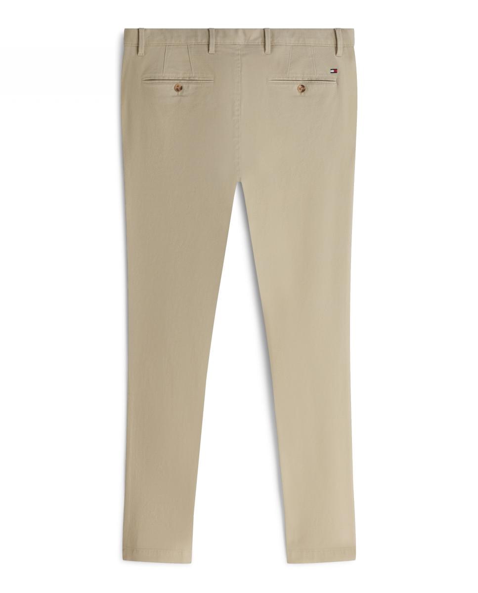 Calças Skinny Fit com Estrutura Bege-8