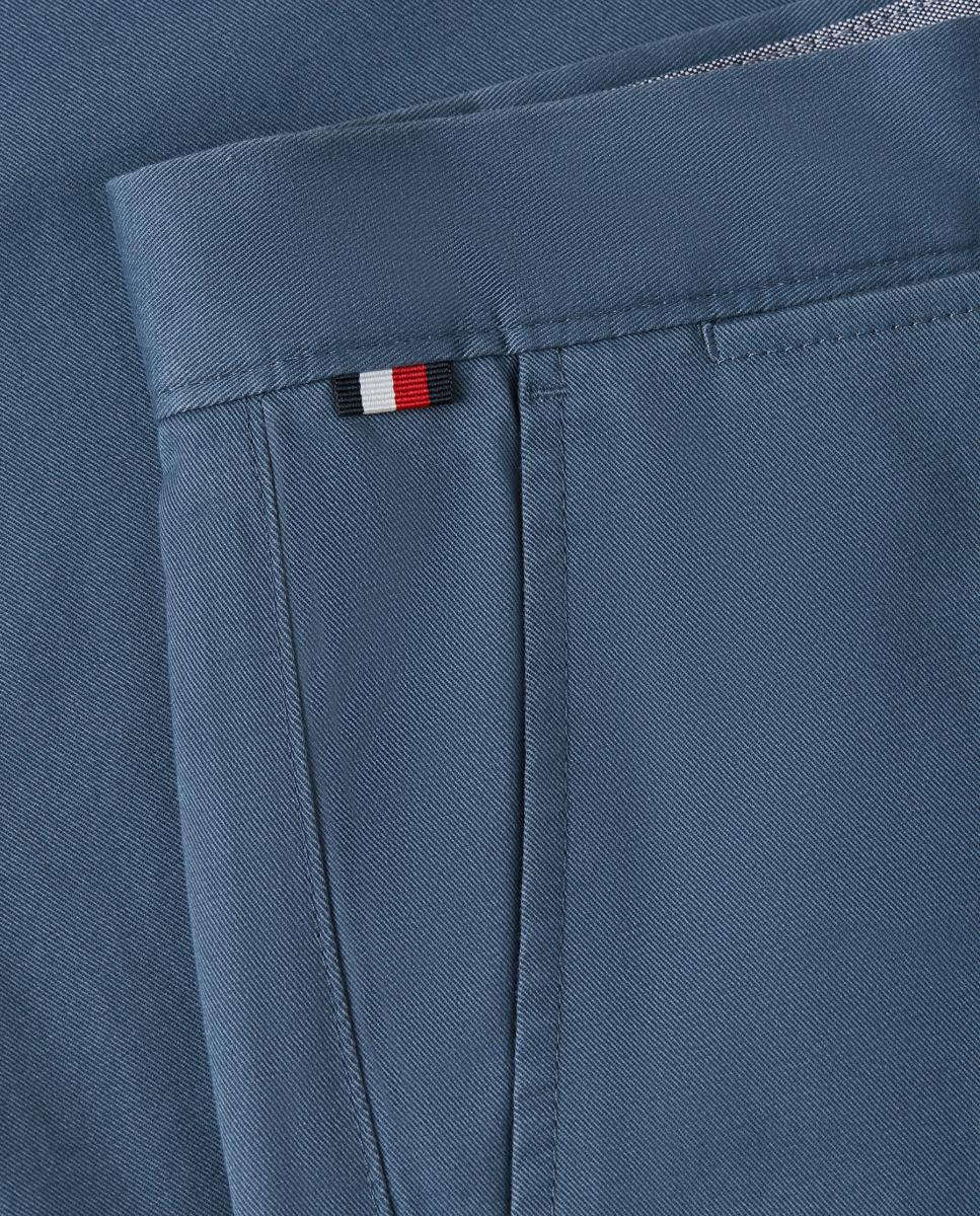 Calças Chino Clássicas Denton Slim Fit Azul-índigo-6