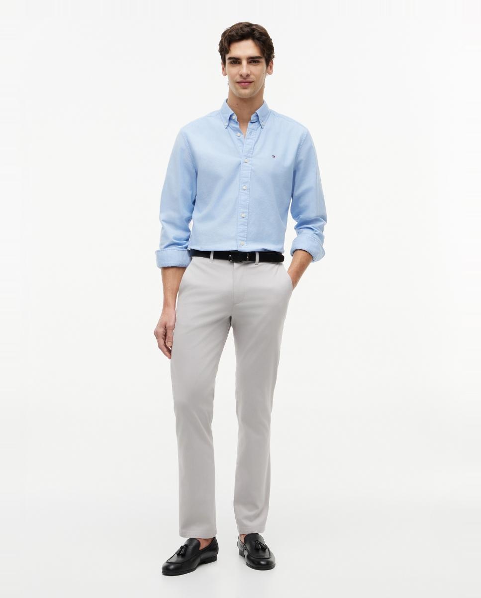 Calças Chino Clássicas Denton Slim Fit Cinzento-1