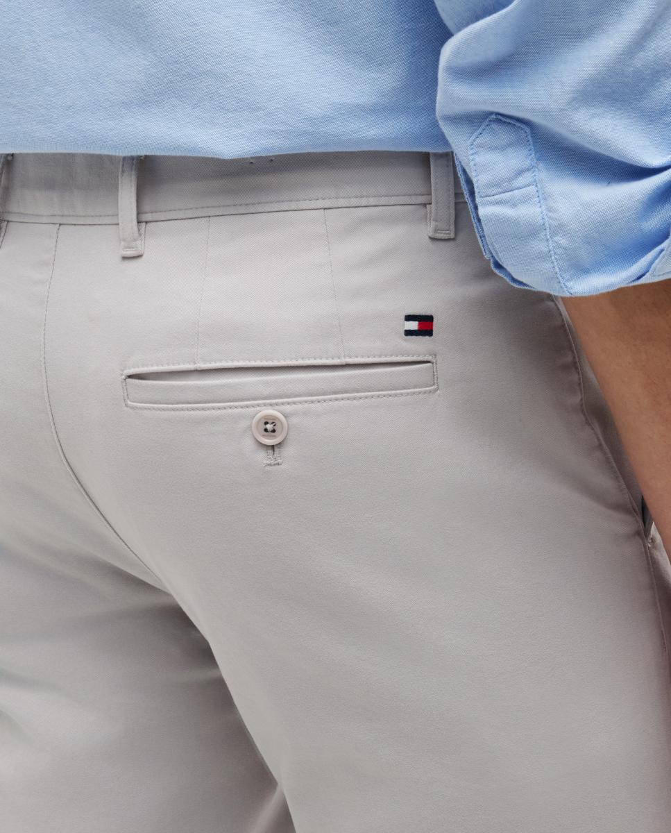 Calças Chino Clássicas Denton Slim Fit Cinzento-4