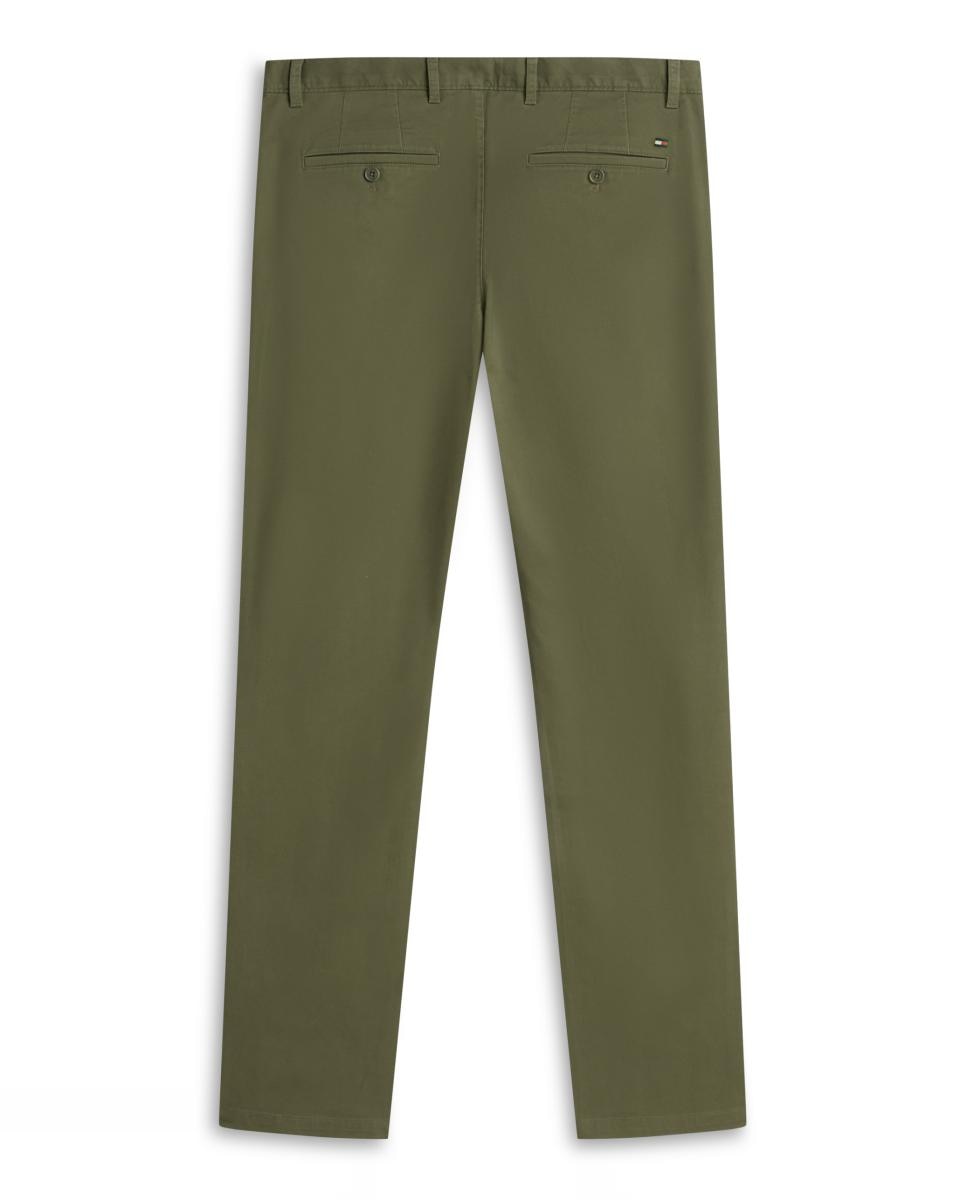 Pantalón chino clásico de caballero con fit Denton slim - Tommy Hilfiger - Verde militar Verde militar-8