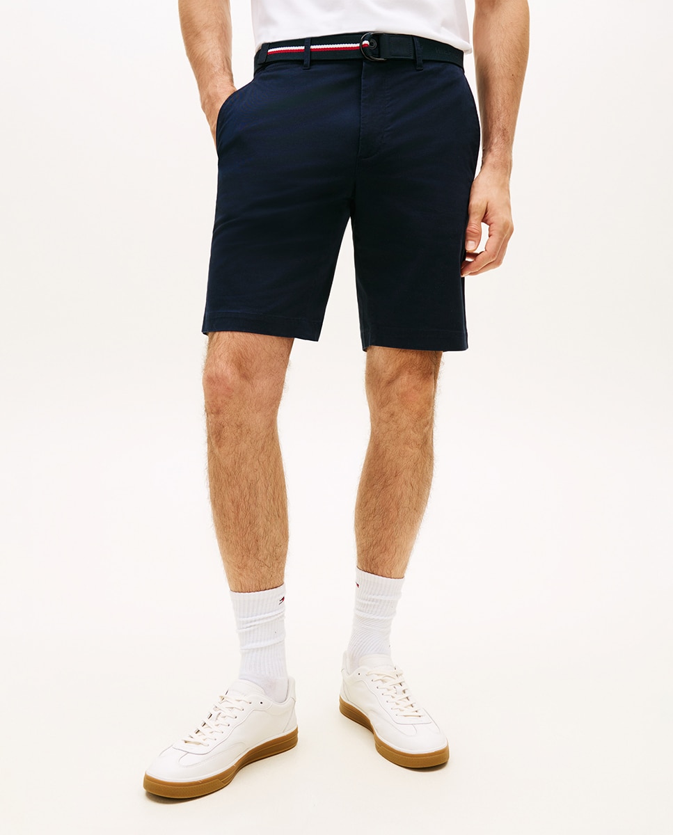 Bermuda de caballero lisa tipo chino - Tommy Hilfiger - Azul marino Azul marino-2