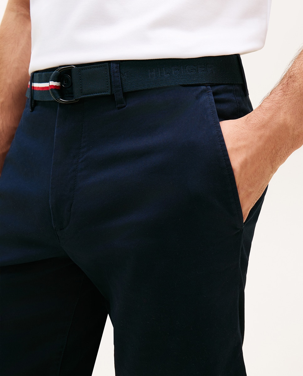 Bermuda de caballero lisa tipo chino - Tommy Hilfiger - Azul marino Azul marino-4