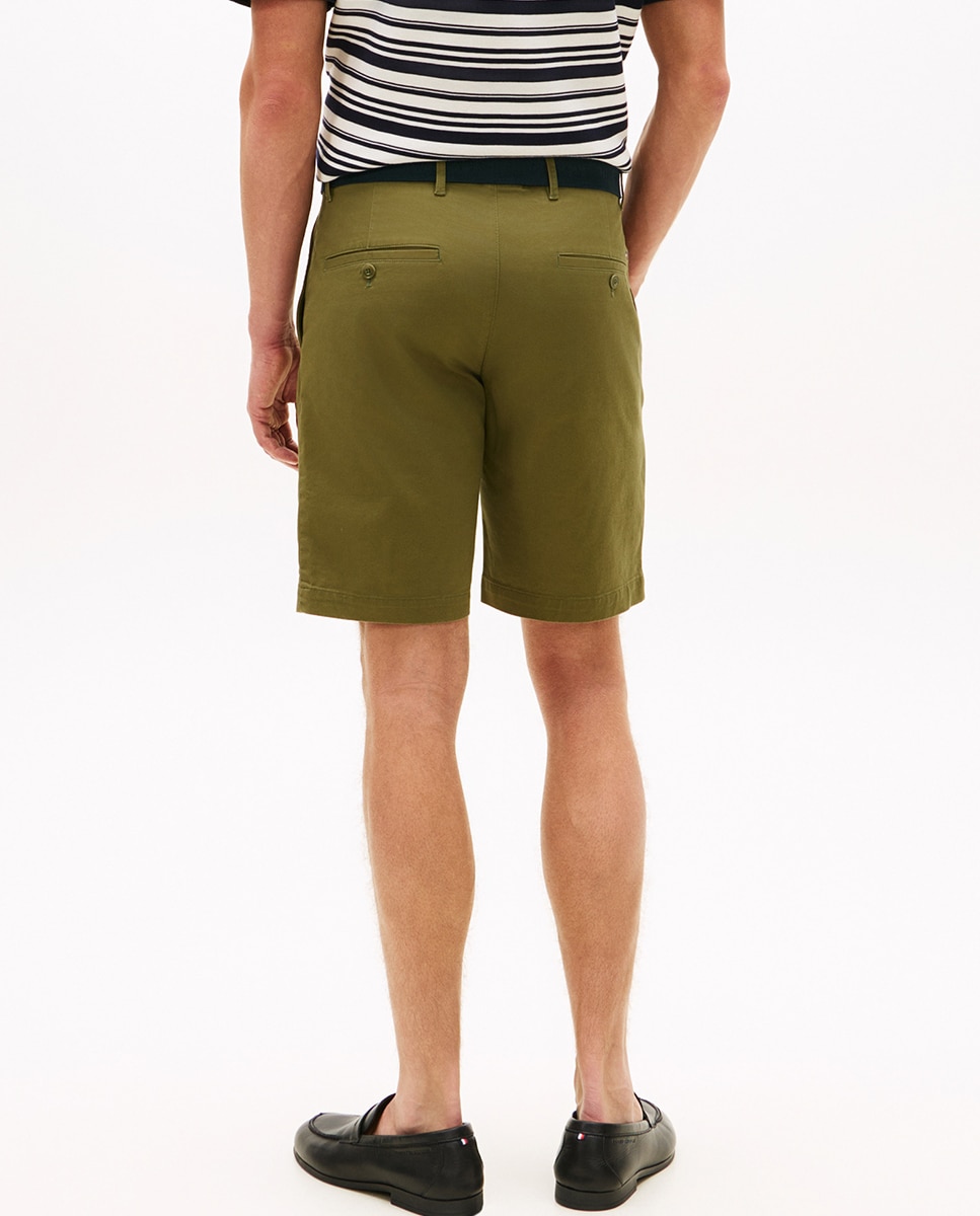Bermudas Chino Lisas Verde-militar-3