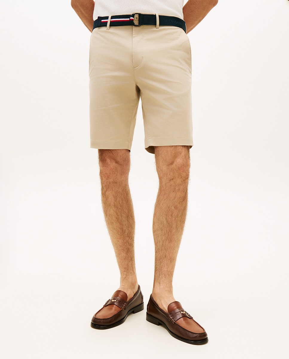 Bermuda de caballero lisa tipo chino - Tommy Hilfiger - Beige Beige-2
