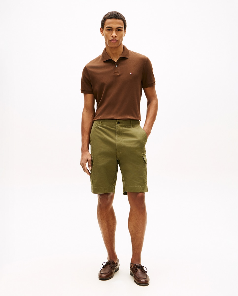 Bermuda de caballero tipo cargo lisa - Tommy Hilfiger - Azul marino Verde militar-1