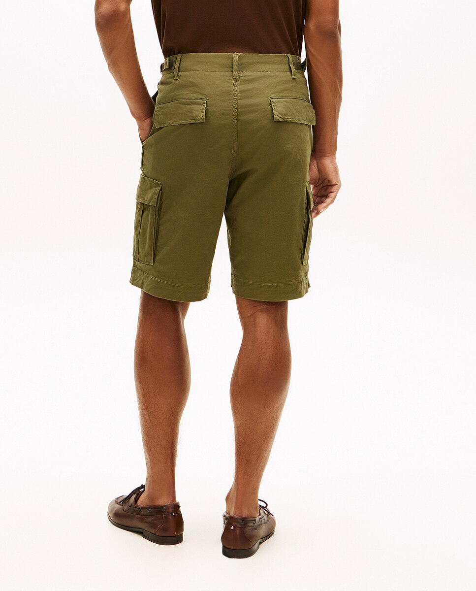 Bermuda de caballero tipo cargo lisa - Tommy Hilfiger - Azul marino Verde militar-3