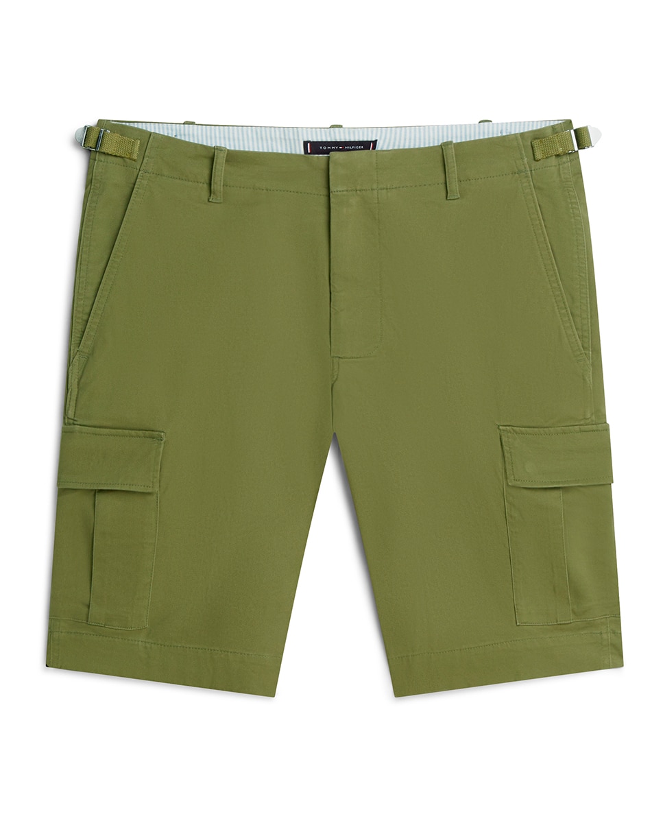 Bermuda de caballero tipo cargo lisa - Tommy Hilfiger - Azul marino Verde militar-5