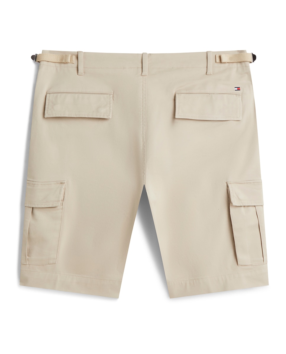 Bermudas Cargo Lisas Bege-2