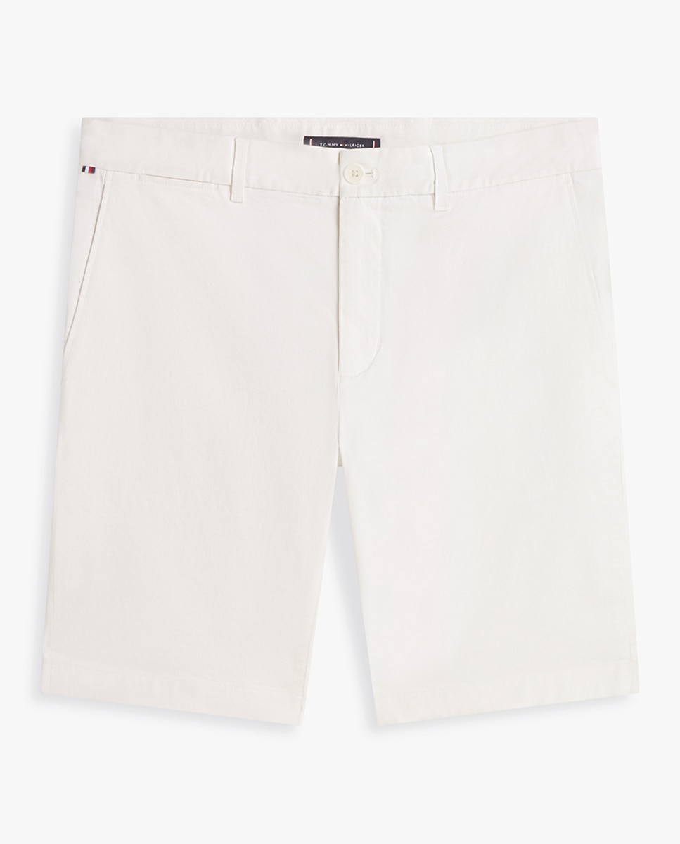 Bermudas Estampadas com Bolsos Laterais e Posteriores Branco-5