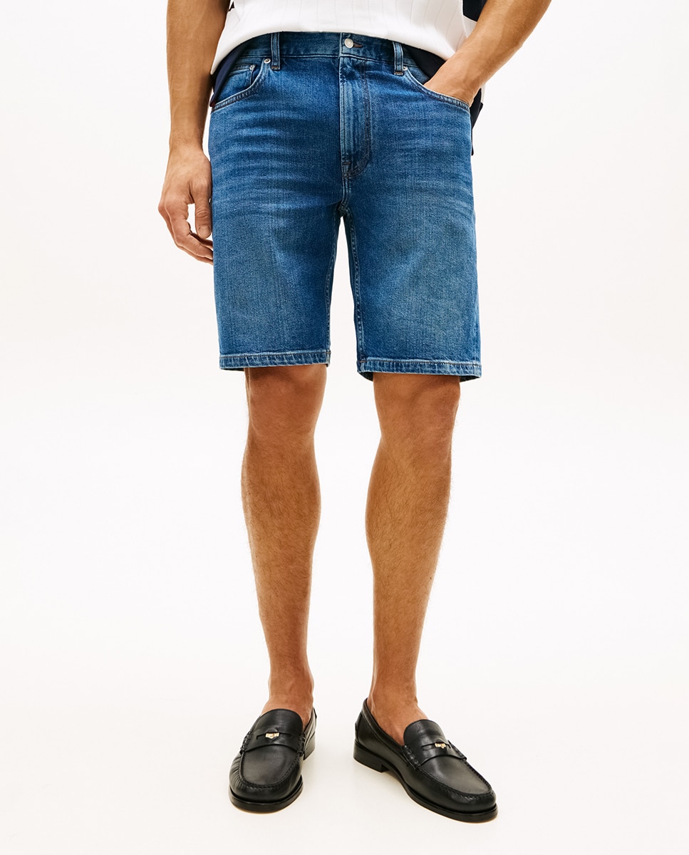 Bermudas de Ganga Straight Fit Denton Azul-2