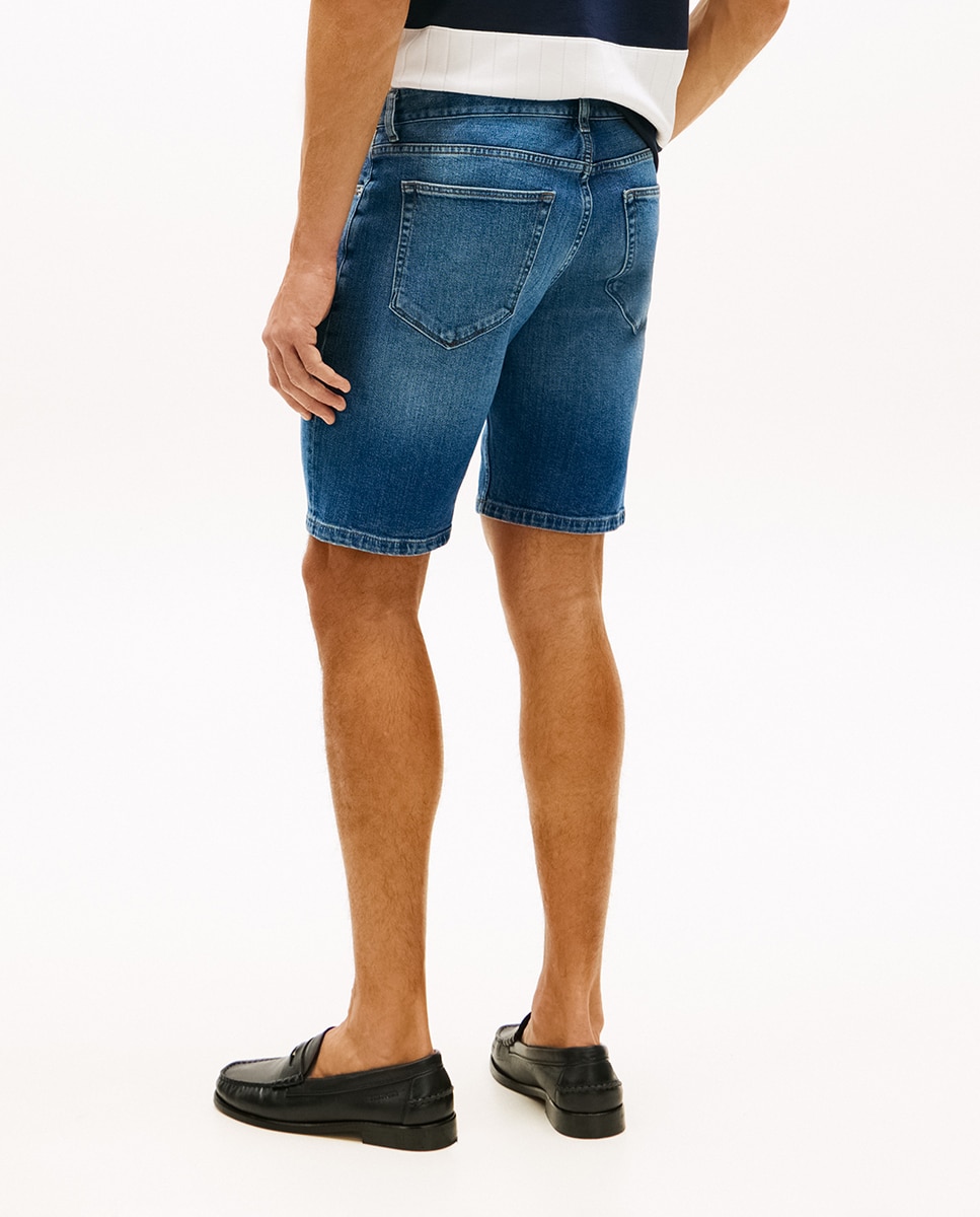 Bermudas de Ganga Straight Fit Denton Azul-3