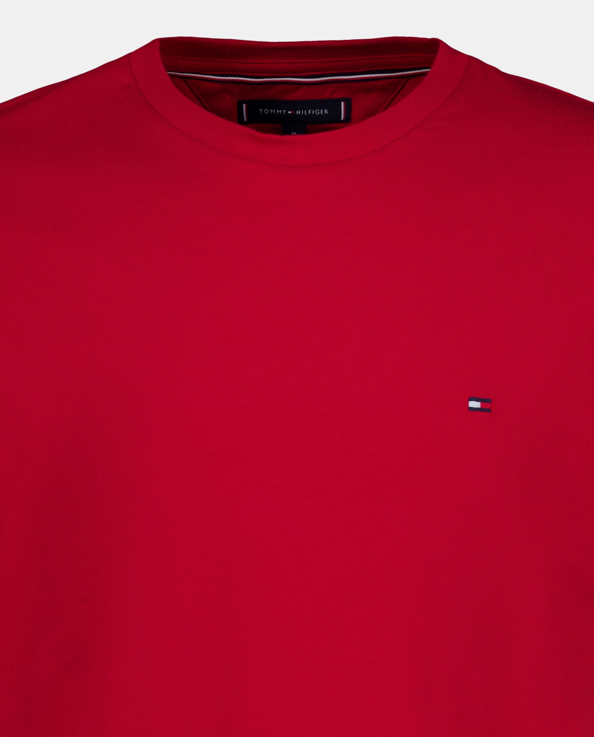 T-shirt Regular de Manga Curta com Bandeira Bordada Vermelho-5