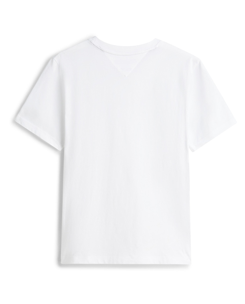 T-shirt de Manga Curta com Gola Redonda Branco-5
