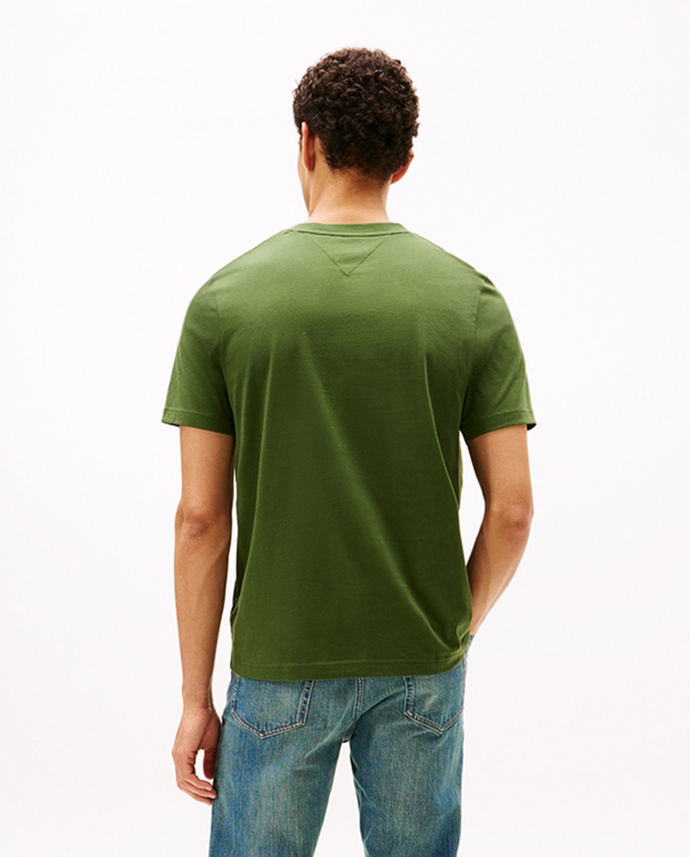 T-shirt de Manga Curta com Gola Redonda Verde-2