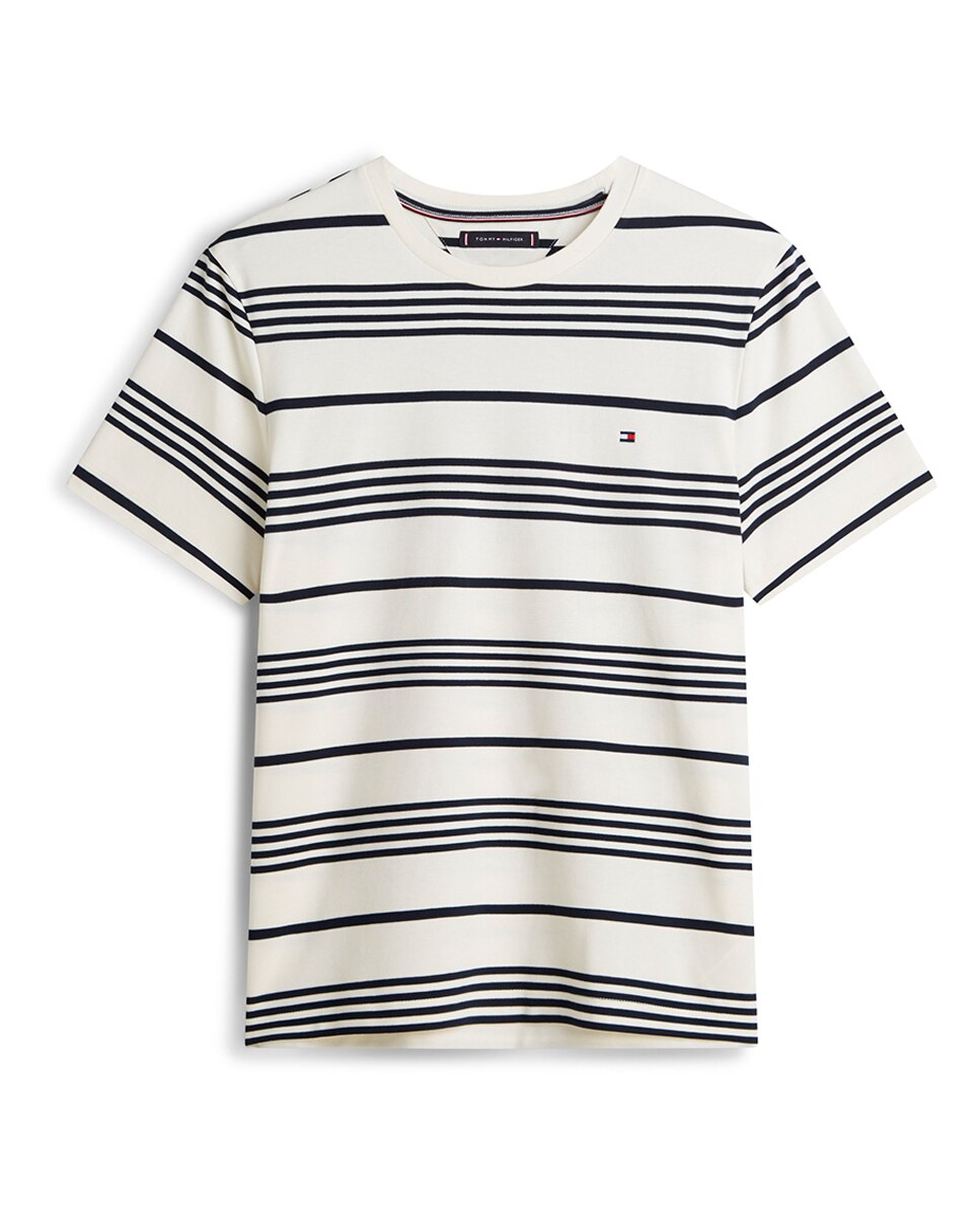 T-shirt de Manga Curta com Gola Redonda Branco-4