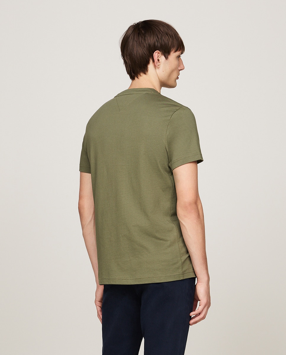 T-shirt de homem vermelha de manga curta Verde-militar-2