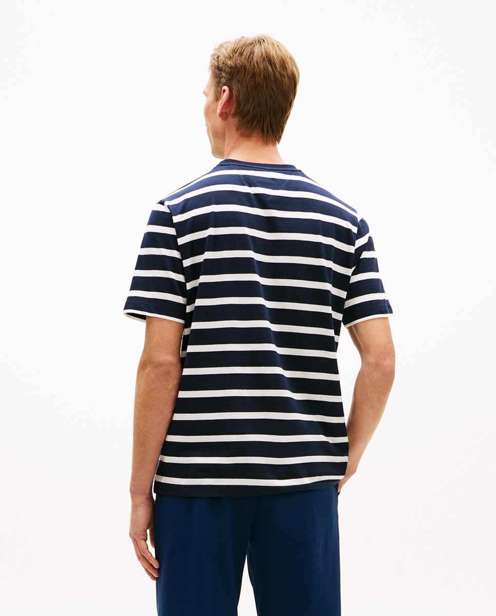 T-shirt de Manga Curta com Gola Redonda Azul-marinho-2