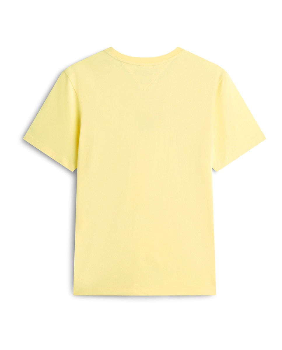 T-shirt de Manga Curta com Gola Redonda Amarelo-5