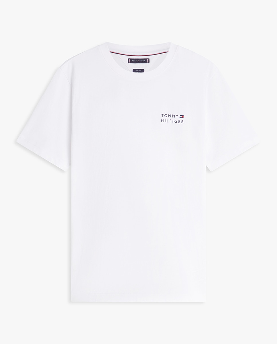 T-shirt de Manga Curta com Gola Redonda Branco-4