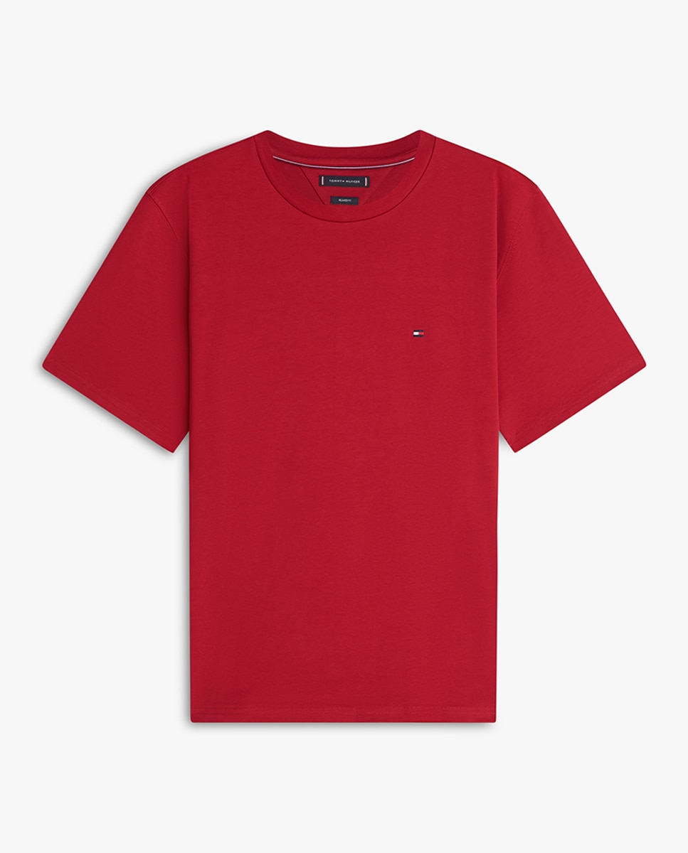 T-shirt de Manga Curta com Gola Redonda e Estampado Vermelho-4
