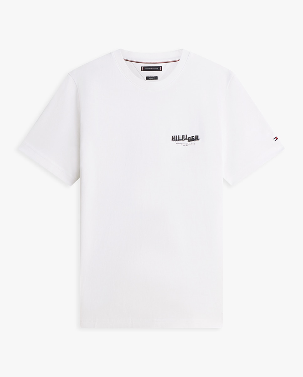T-shirt de Manga Curta com Gola Redonda Branco-5