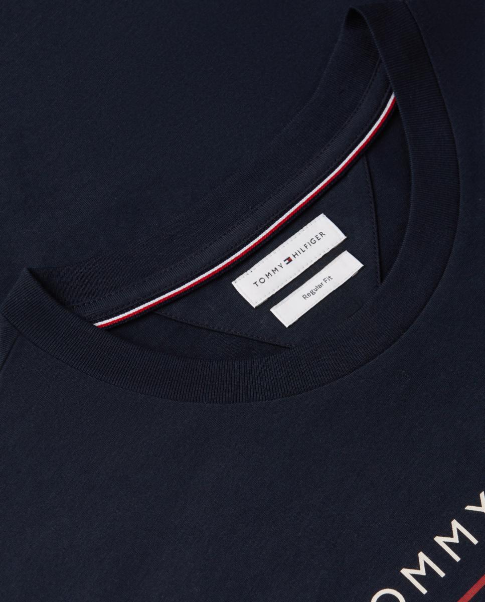 Camisa de caballero con logo impreso en el pecho - Tommy Hilfiger - Azul marino Azul marino-6