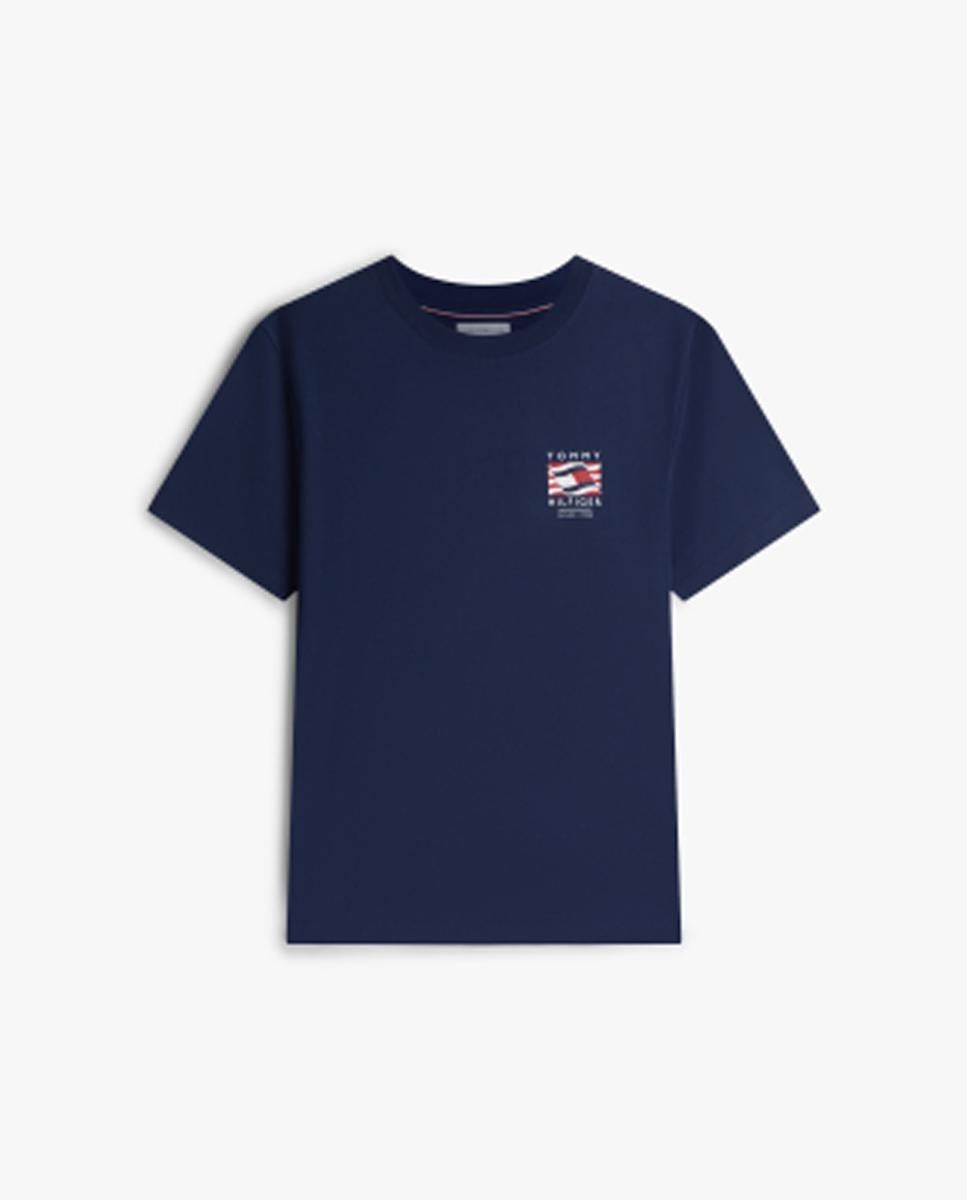 Camiseta de caballero con branding impreso en el pecho - Tommy Hilfiger - Azul marino Azul marino-4