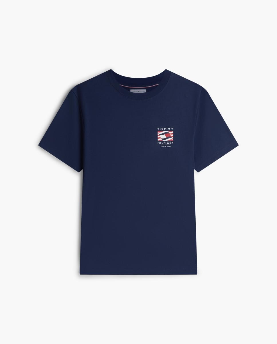 Camiseta de caballero con branding impreso en el pecho - Tommy Hilfiger - Azul marino Azul marino-6
