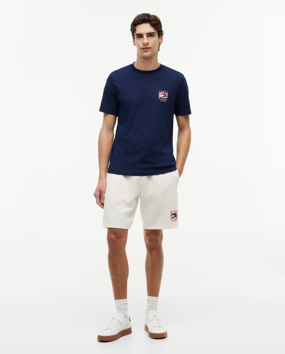 Camiseta de caballero con branding impreso en el pecho - Tommy Hilfiger - Azul marino Azul marino-10