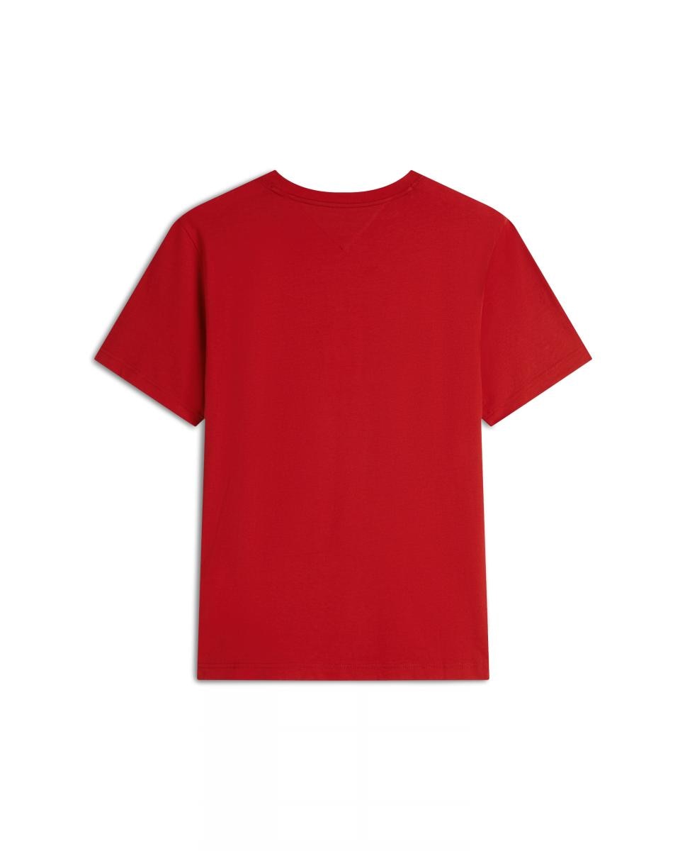Camiseta de caballero con branding impreso en el pecho - Tommy Hilfiger - Rojo Rojo-5