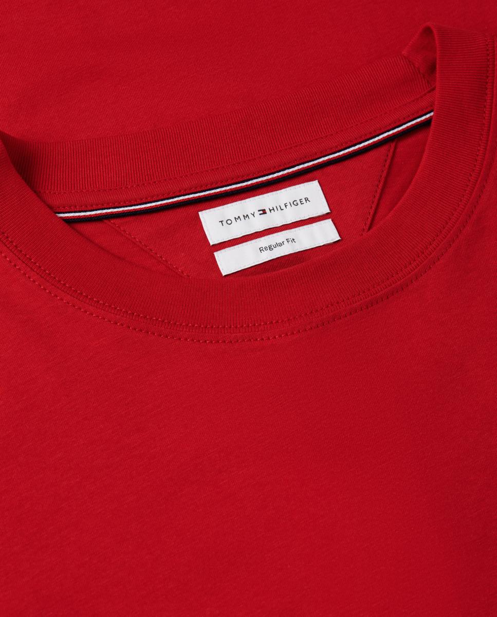 Camiseta de caballero con branding impreso en el pecho - Tommy Hilfiger - Rojo Rojo-6