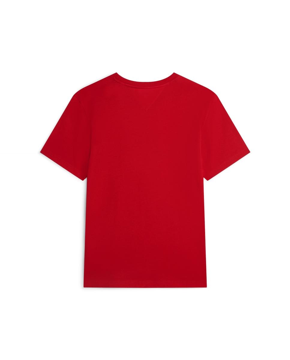 Camiseta de caballero con branding impreso en el pecho - Tommy Hilfiger - Rojo Rojo-5